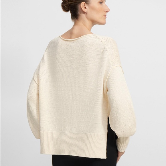 Theory chainette cotton chunky knit sweater - Picture 3 of 8